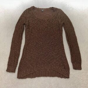 Charlotte Russe Beige Brown Knit Sweater Women's Size XS Lightweight Pullover